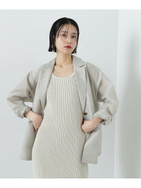 【SALE／60%OFF】シアーテーラードジャケット N. Natural Beauty Basic エヌ ナチュラルビューティーベーシック* ジャケット・アウター テーラードジャケット・ブレザー グレー グリーン ベージュ【RBA_E】【送料無料】[Rakuten Fashion]