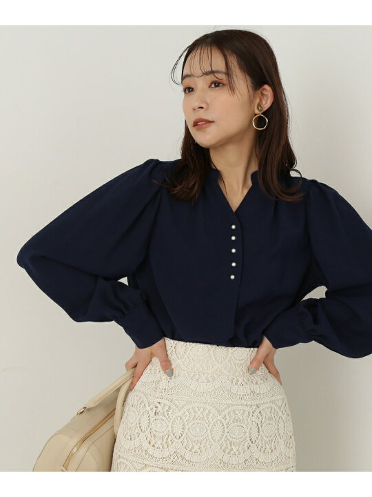 楽天市場】【SALE／50%OFF】パールボタンスキッパー長袖ブラウス N 