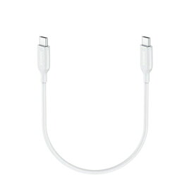 Anker PowerLine III USB-C & USB-C 2.0 ケーブル (0.3m ホワイト) 60W USB PD対応 MacBook Pro/Air iPad Pro/Air Galaxy 等対応 ■タイプc アダプタ