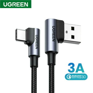 UGREEN TypeC �P�[�u�� USB-A to Type-C L�� �P�[�u�� (50cm) 3A �}���[�d Pixel iPad iphone15 16 �A���h���C�h �X�}�z �Ή� ��