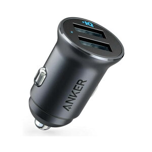 Anker AJ[ VK[\Pbg [d PowerDrive 2 Alloyi24W 2|[g J[`[W[) PowerIQ iPhoneAAndroid Ή ubN 
