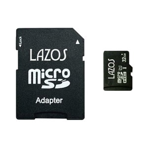 Lazos microSDHC[J[h microSDJ[h 32GB UHS-I CLASS10 L-B32MSD10-U1 SDϊA_v^t 1Nԕۏ 