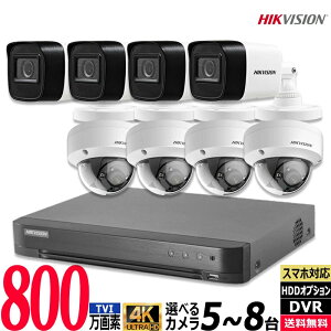 HIKVISIONnCNrWhƃJ O 4K 800f AiO L J5`8Zbg R[_[HDD 8chDVR X}zĎ 4K-SETN-8CH