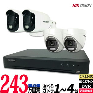 HIKVISION nCNrW hƃJ ƒp O tJ[ AiO 1`4Zbg 243f R[_[HDD 4chDVR X}zĎ L ^@ TVI-COLORVU-SET-4CH
