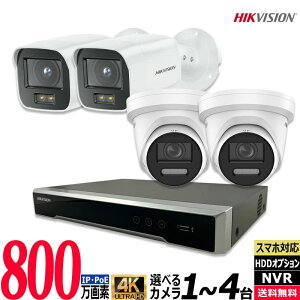 HIKVISION nCNrW hƃJ O 4K tJ[ IP 1`4Zbg R[_[HDD 4chNVR Jdsv X}zĎ PoEd NVR LLAN ĎJ 4K-COLORVU-SET-4CH