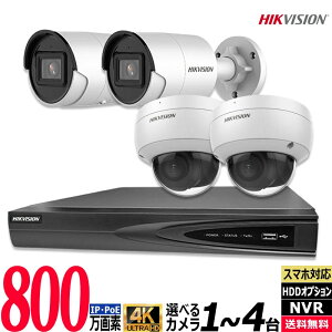 HIKVISION nCNrWhƃJ O 1`4Zbg 4K IP R[_[HDD 4chNVR Jdsv X}zĎ PoE NVR LLAN ĎJ 4K-SET-4CH