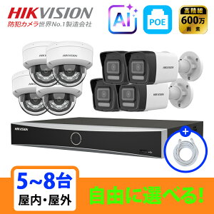[HIKVISION] [IP-6M] �X�}�[�g�n�C�u���b�h���C�g �m�\�^AI�N�����m �h�ƃJ���� 5�`8�� DS-7608NXI-K1/8P/DS-2CD1163G2-LIU/DS-2CD1063G2-LIU