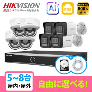 [HIKVISION] [IP-8M] �X�}�[�g�n�C�u���b�h���C�g �m�\�^AI�N�����m �h�ƃJ���� 5~8�� HDD 1T���� DS-7608NXI-K1/8P DS-2CD1183G2-LIU DS-2CD1083G2-LIU
