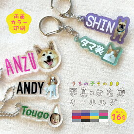 期間限定クーポン★【切り抜きサービス付き】【レビュー特典あり】アクリルキーホルダー 写真 犬 愛犬 ペット オリジナル 名前入り 名入れ メモリアルグッズ うちの子グッズ 写真キーホルダー 写真プリント ペットグッズ 猫 愛猫 ペットの写真で作る 推し活 入園 入学 母の日