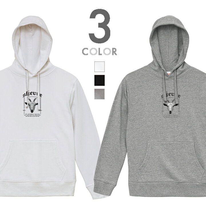 楽天市場 パーカー レディース メンズ スウェット パーカー プルオーバー Hoodie 長袖 フード付き プルオーバー ペア カップル Xs S M L Xl Xxl おしゃれ 大人かわいい ロゴ エモい 韓国 シンプル エモい 胸元 Rock メタル ゴシック グラフィック ヤギ モノクロ