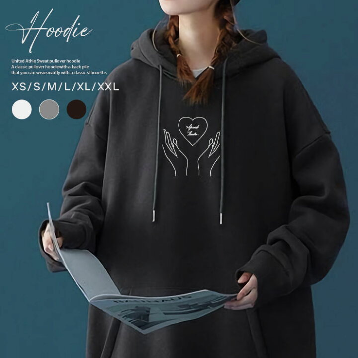 楽天市場 パーカー レディース メンズ スウェット パーカー プルオーバー Hoodie 長袖 フード付き プルオーバー ペア カップル Xs S M L Xl Xxl おしゃれ 大人かわいい 流行 グラフィック 韓国 ラインアート イラスト ハート シンプル No Other