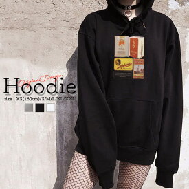 パーカー レディース メンズ スウェット パーカー プルオーバー hoodie 長袖 フード付き プルオーバー ペア カップル XS S M L XL XXL おしゃれ 大人かわいい レトロ ビンテージ ヴィンテージ アンティーク 海外 外国 写真 フォト パッケージ タバコ 煙草 シガレット