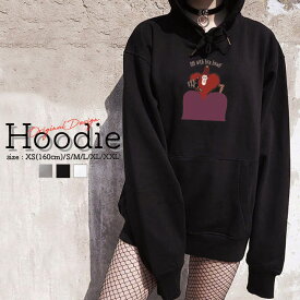 パーカー レディース メンズ スウェット パーカー プルオーバー hoodie 長袖 フード付き プルオーバー ペア カップル XS S M L XL XXL おしゃれ 大人かわいい 不思議の国のアリス 女王 物語 ワンダーランド 童話 キャラクター メルヘン ファンタジー イラスト