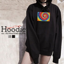 パーカー レディース メンズ スウェット パーカー プルオーバー hoodie 長袖 フード付き プルオーバー ペア カップル XS S M L XL XXL おしゃれ 大人かわいい タイダイ プリント サイケ カラフル ポップ スマイル ニコちゃん レインボー 虹