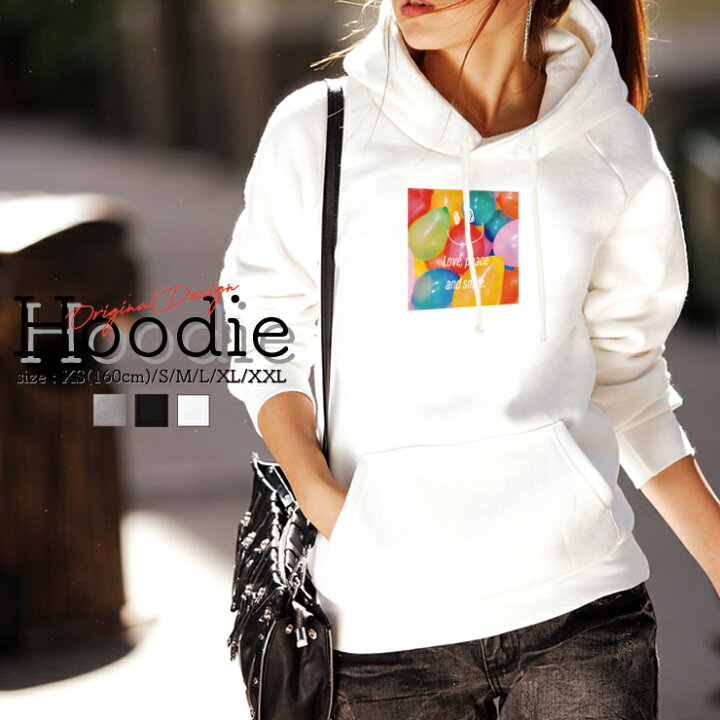 楽天市場 パーカー レディース メンズ スウェット パーカー プルオーバー Hoodie 長袖 フード付き プルオーバー ペア カップル Xs S M L Xl Xxl おしゃれ 大人かわいい スマイル ニコちゃん 風船 バルーン カラフル ポップ 言葉 メッセージ 英語 No Other