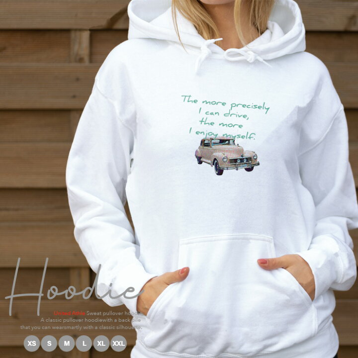 楽天市場 パーカー レディース メンズ スウェット パーカー プルオーバー Hoodie 長袖 フード付き プルオーバー ペア カップル Xs S M L Xl Xxl 韓国 Korea 車 くるま レトロ アメリカンレトロ 走り屋 写真 プリント プリントtシャツ かわいい オシャレ ユニセックス