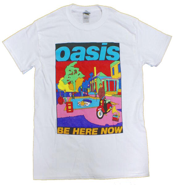 楽天市場】【OASIS】オアシス「BE HERE NOW」Tシャツ : バンドTシャツ