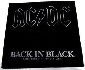 【AC/DC】エーシーディーシー「BACK IN BLACK」布刺しゅうパッチ