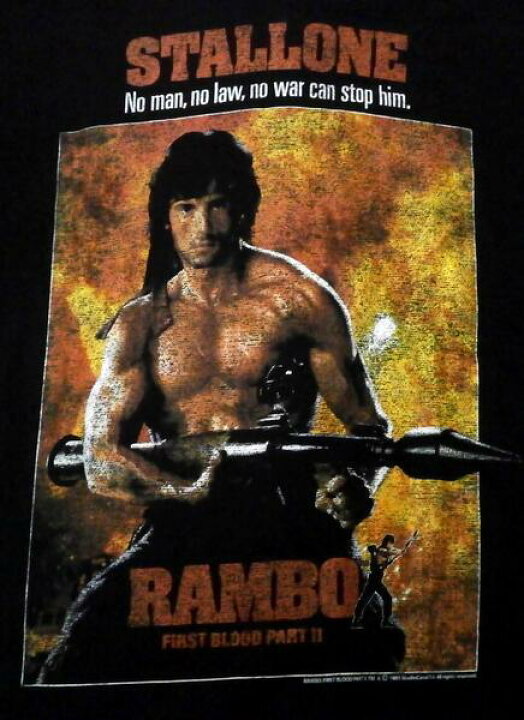 楽天市場】【RAMBO 2】ランボー/怒りの脱出 Tシャツ : バンドTシャツ 