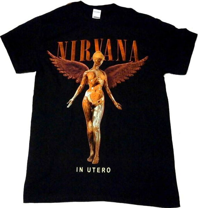 楽天市場】【NIRVANA】ニルヴァーナ「IN UTERO BLACK」Tシャツ 