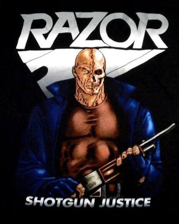 楽天市場】【RAZOR】レイザー「SHOTGUN JUSTICE」Tシャツ : バンドT 