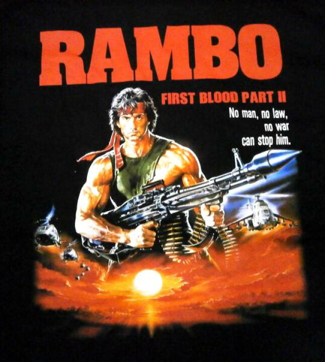 楽天市場】【FIRST BLOOD 2】ランボー/怒りの脱出 Tシャツ : バンドT 