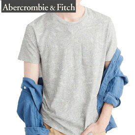 Abercrombie & Fitchアバクロンビーアンドフィッチ正規品メンズ半袖TEEシャツMens Print Crew Teeボタニカル柄(GREY PATTERN) 124-236-1781-118【ラストSALE】