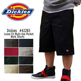 ディッキーズワークパンツ【Dickies】Loose Fit Multi-Use Pocket Work Shorts　42283短パン ハーフパンツ　アメカジ　チノパン　バンズ ハンターグリーン 横山健スタイル【通販】