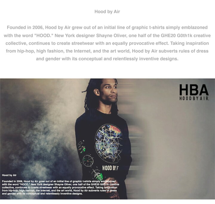 楽天市場】*HOOD BY AIR フード バイ エアー Tシャツ 多くの 