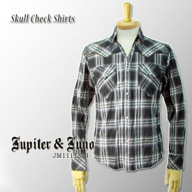 Jupiter&Juno　ジュピターアンドジュノSkull Check Shirts(スカルチェックシャツ)※※※