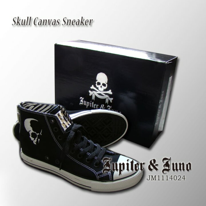 楽天市場】Jupiter&Juno(ジュピターアンドジュノ)Skull Canvas Sneaker 