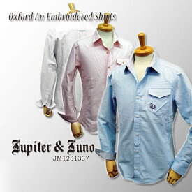 Jupiter&Juno　ジュピターアンドジュノOxford An Embroidered Shirts(オックスフォード "J&J"刺繍 シャツ)