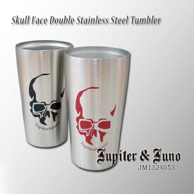 Jupiter&Juno(ジュピターアンドジュノ)Skull Face Double Stainless Steel Tumbler(スカル フェイス 真空ステンレス タンブラー)真空2重構造　保温　保冷効果