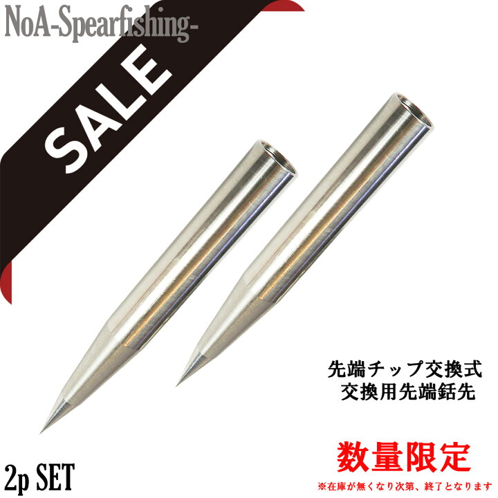 楽天市場 Noa 先端チップ交換式 先端チップ 2本 魚突き 銛 銛先 素潜り 手銛 スピアフィッシング 水中銃 Spearfishing ダイビング モリ Noa Spearfishing 楽天市場店