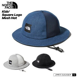 【国内正規品】ノースフェイス THE NORTH FACE○新作○Kids' Square Logo Mesh Hat（KS KM KL）キッズスクエアロゴメッシュハット 帽子 夏 子供用 プレゼント【1点のみメール便可】NNJ02002