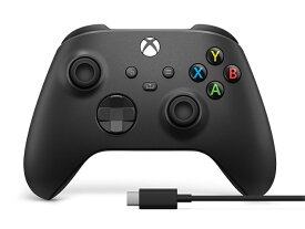 【新品外箱傷みあり】Microsoft Xbox ワイヤレス コントローラー + USB-C ケーブル 1V8-00005 [ カーボン ブラック ]