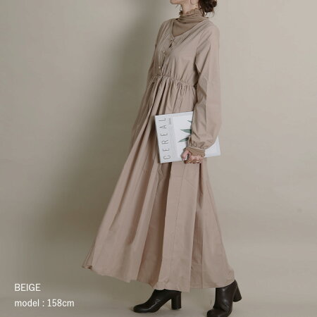楽天市場 ワンピース 春 ロング ロングワンピース レディース マタニティワンピース マタニティ 妊婦服 前開き 春秋冬 長袖 ベージュ ブラウン 綿 ノアル Noahl Onepiece Rec フロント釦ロングワンピース ｎｏａｈｌ ノアル
