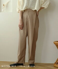 NOAHL｜《対象クーポンで50％off》【私がプチプラパンツをやめた理由。】タックパンツ パンツ レディース ボトム タック ワイド チェック MIX カラーパンツ 黒 春 夏 秋 冬