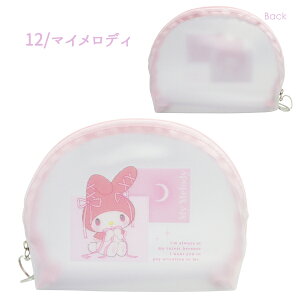 【ネコポス便発送可】5544411-14 SANRIO サンリオ クリアマットポーチ バレエコア クロミ マイメロディ ハローキティ シナモロール シュルポーチ Balletcore スタイル コスメポーチ 小物入れ キャラ