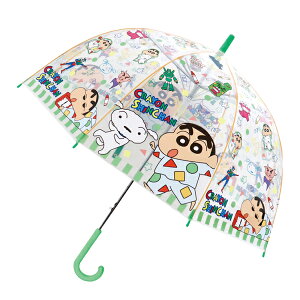 32517 子供ビニール傘 クレヨンしんちゃん パジャマ 55cm 長傘 雨 梅雨 レイン アンブレラ キャラクター ワンタッチ タイプ POE ファッション おでかけ キッズ ギフト プレゼント