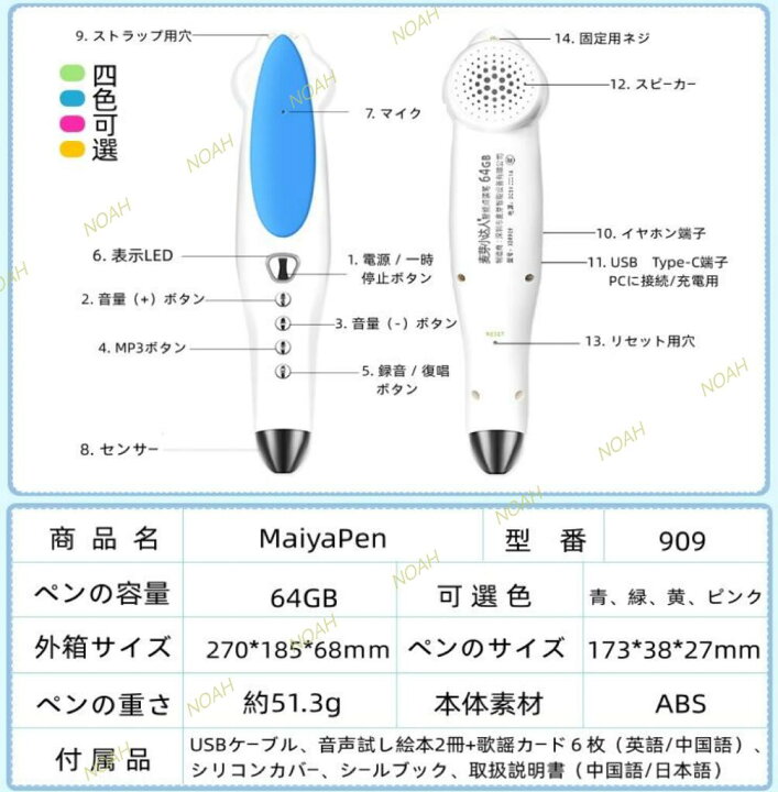楽天市場】MaiyaPen 64GB 32GB 新品 マイヤペン 音声ペン 日本語案内 