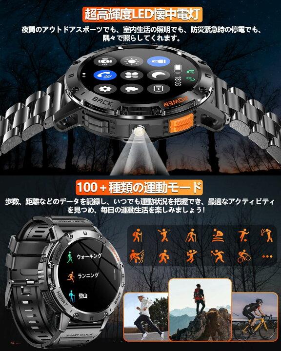 楽天市場】在庫あり！即納可能！スマートウォッチ 軍用規格 スマート 
