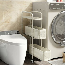 キッチンワゴン 【スリム設計】 隙間収納 3段引き出し付き 360°滑らか移動キャスター 収納カート 収納ワゴン 組み立て不要 バスケットラック スリム ペットボトルラック 冷蔵庫横 洗面所 隙間ラック 多段収納 すき間ワゴン キッチン 省スペース スライド式ラック 移動式