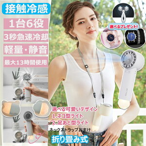【2024新型】ハンディファン おまけプレゼント ファン 冷却モード クーラー 冷却プレート 3段階風量 6in1機能搭載 小型扇風機 ハンディ扇風機 手持ち扇風機 静音 充電式コードレス 扇風機 usb
