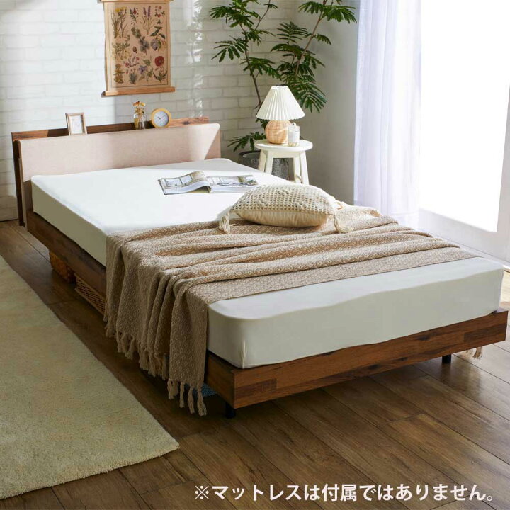楽天市場】ベッド シングル ベッドフレーム シングル ブックシェルフ付 