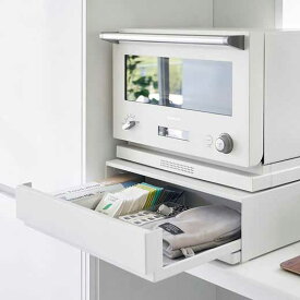 キッチン収納 タワー ツーウェイ キッチン家電下引き出し＆スライドテーブル＜tower・山崎実業・家電収納レンジ台・デッドスペース収納＞ インテリア ノアン