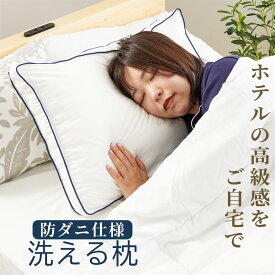 ホテルテイスト枕 枕 まくら 防ダニ 安眠 ホテル 洗える いびき ふんわり 寝具 通気性 横向き寝 ストレートネック ふわふわ 送料無料 ホワイト 新生活 ギフト おしゃれ パイピング ホテル枕 ホテルライク ホテルテイスト