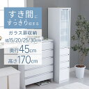 チェスト 薄型 洗面所 収納 脱衣所 収納棚 扉付き ランドリーチェスト スリム ランドリー収納 奥行45cm 幅15 幅20 幅2…