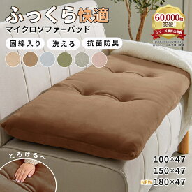 ソファーパッド 2人掛け 3人掛け ソファーパッド クッション 100×47 150×47 マイクロファイバー 2人掛用 3人掛用 二人掛 三人掛 100 150 洗える おしゃれ ソファーカバー ソファー ソファ ワッフルソファパッド 置くだけ