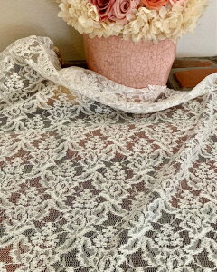 立体感のある柔らかい小花レース【白】【黒】NB3-070日本製(福井県産)